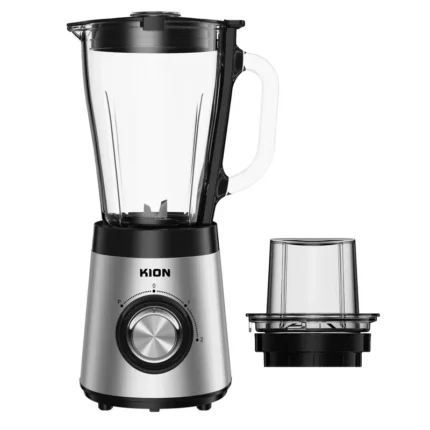 خلاط كهربائي كيون 500 وات - 1.5 لتر - مع مطحنة - سيلفر