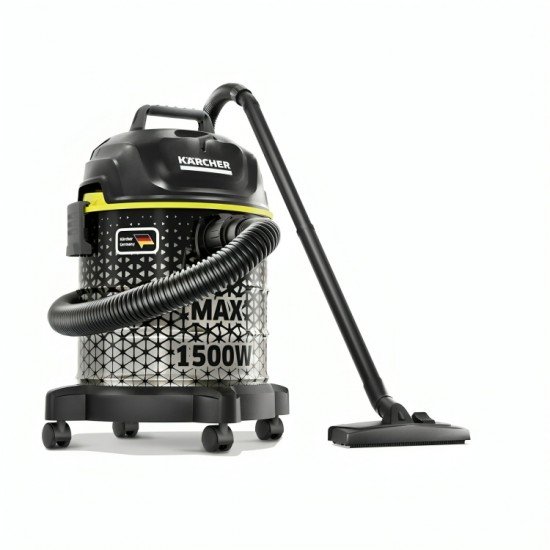 مكنسة برميل كارشر 18 لتر 1500 وات - أسود*فضي مكنسة برميل كارشر 18 لتر 1500 وات - أسود*فضي