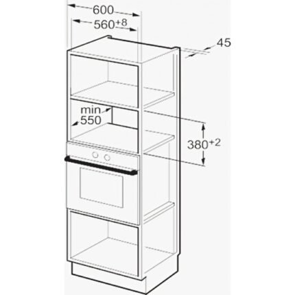 ميكرويف بلت إن 30 لتر ميديا 900 وات - ستيل