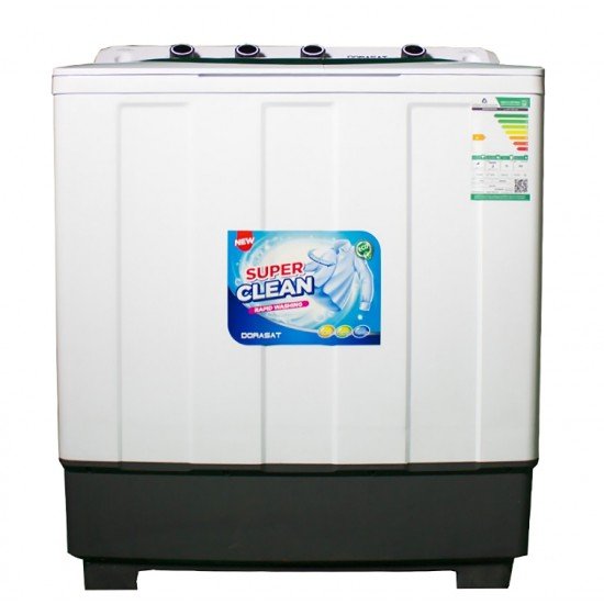 غسالة 10 كيلو دورا سات حوضين - أبيض غسالة دورا حوضين