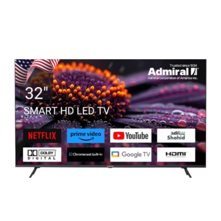 شاشة ٣٢ بوصة ادميرال سمارت 4K LED - Android 12 - اسود